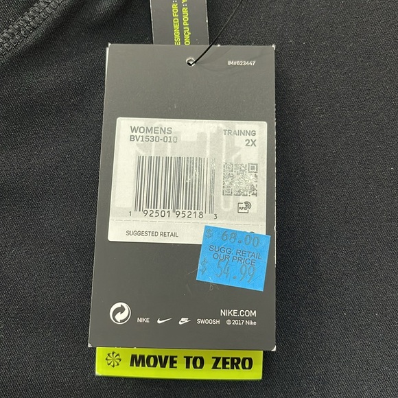 NIKE NWT WOMEN PLUS SIZE 2X Training Tights Power Sculpt HYPER Black BV1530 010 - Picture 8 of 12